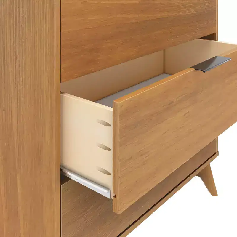 Plank+Beam 3 Drawer Dresser with Brass Handle