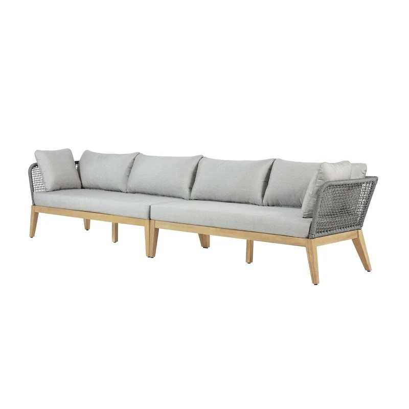 Cypress Teak Wood 128 Sofa with Rope Design