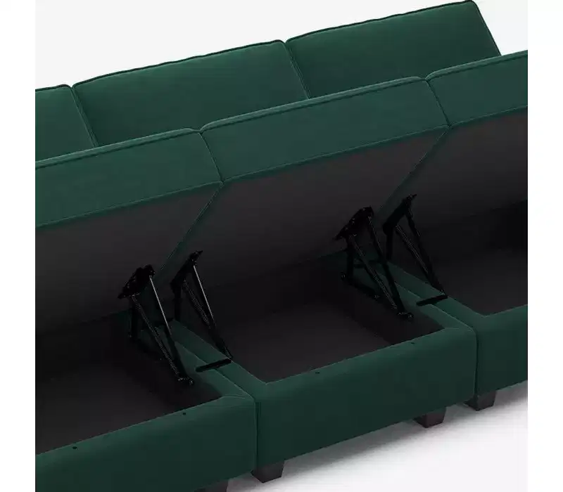 Belffin Modular Velvet Ottoman