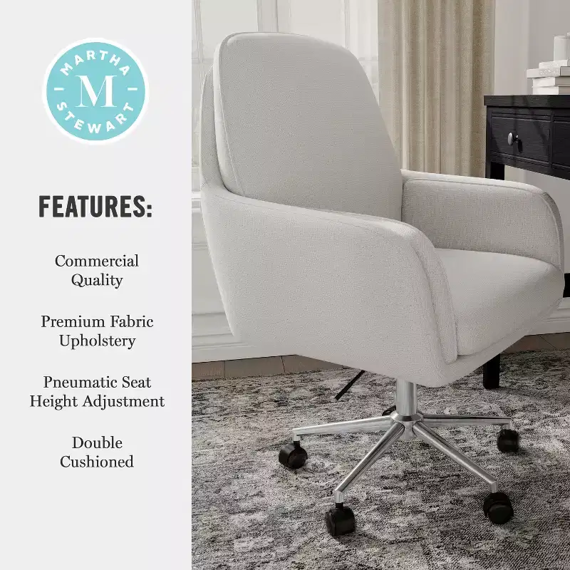 Martha Stewart Clara Upholstered Office Chair