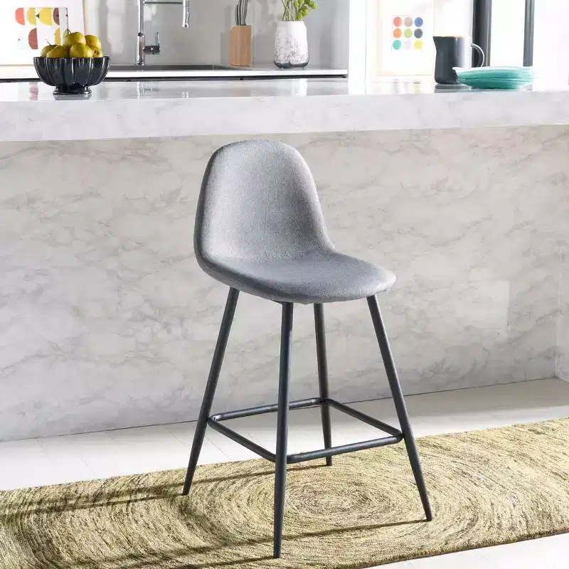 Travis Counter Stool - BST2001 - Dark Grey/Black - Safavieh