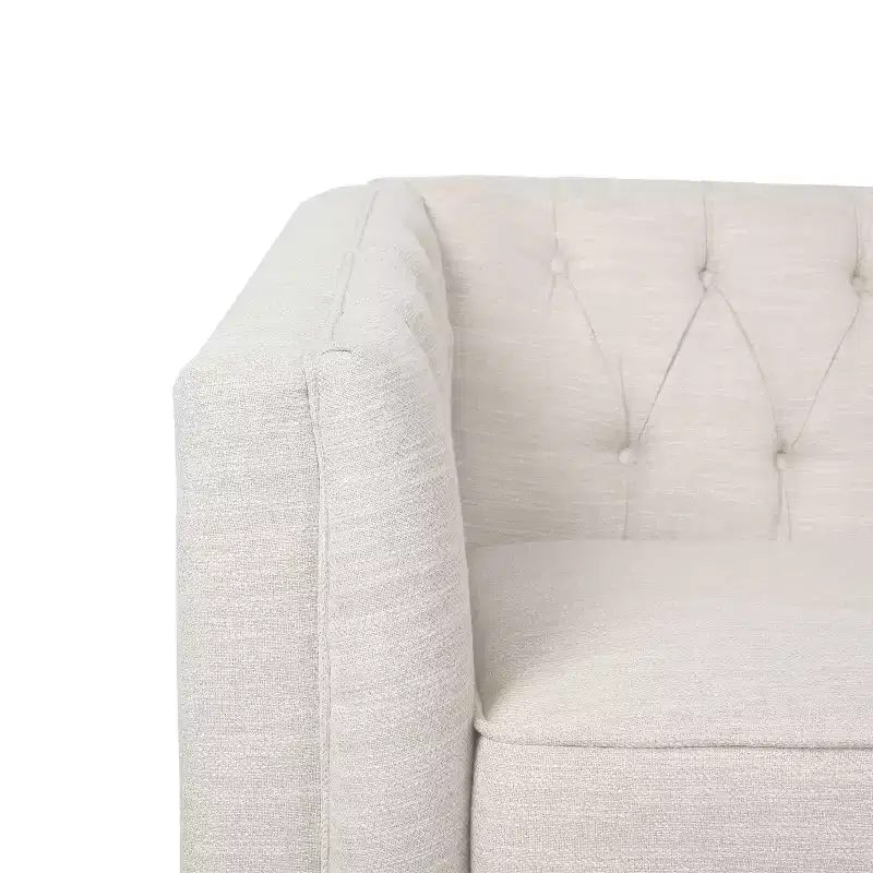 Christopher Knight Home Cantrell Tufted Loveseat Beige/Espresso