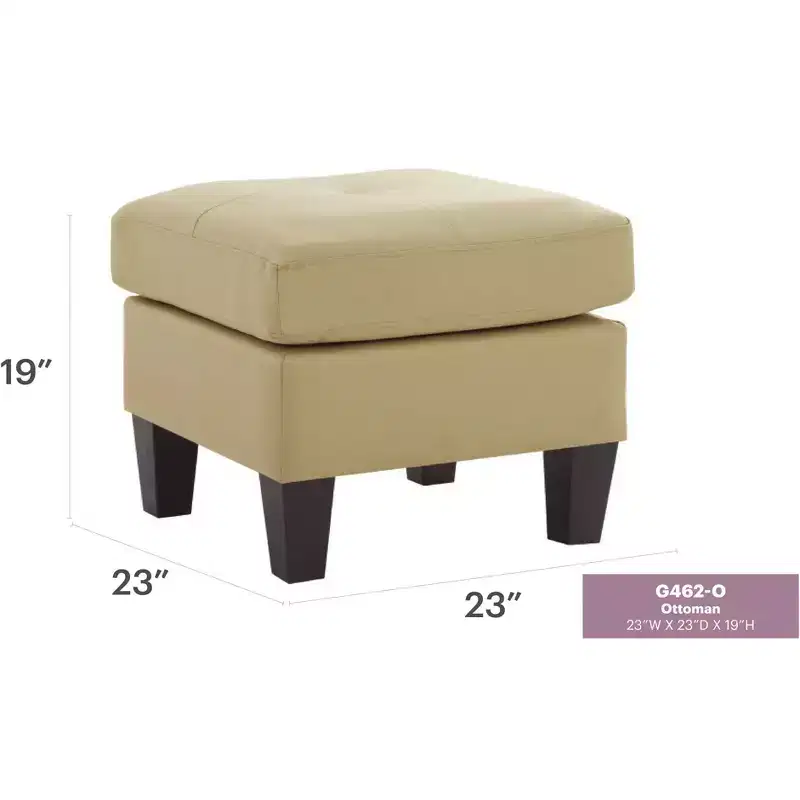 Passion Furniture Newbury Faux Leather Upholstered Ottoman