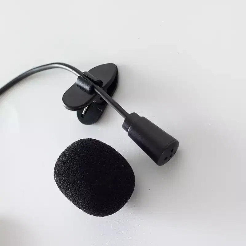 Mini Microphone, Hands Free Clip On Microphone, Audio Mic For Computer Laptop Phone Lound Speaker, Black