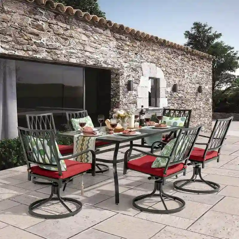Nuu Garden 7PCS Swivel Dinging Set With Free Cusions