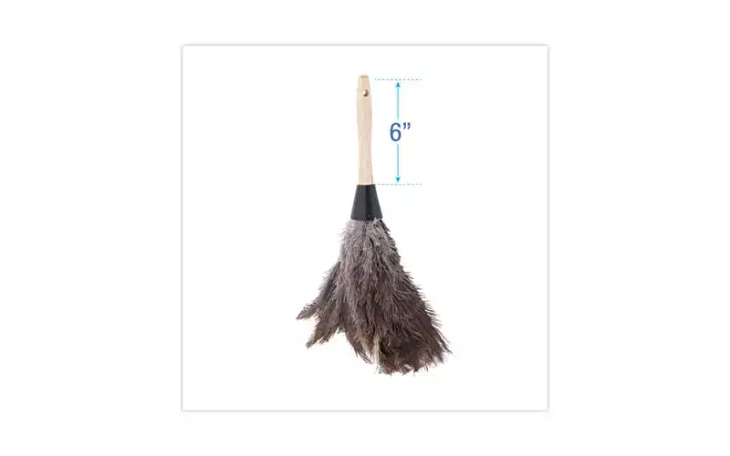 Boardwalk Professional Ostrich Feather Duster, Gray, 14 Length, 6 Handle