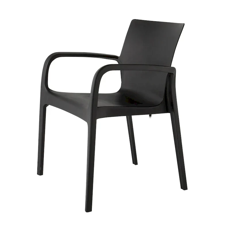 Alissa Resin Stackable All-Weather Dining Armchair, Set of 2