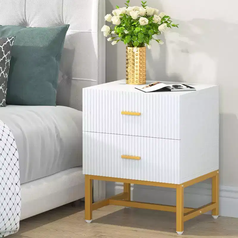 Lantine 2 Drawers Night Stands Bedside Table