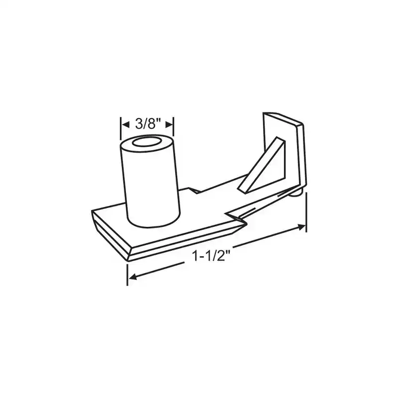 Brixwell Constant Force Detent Clip Single Metal 3/8 Pin Diameter 1-1/2 Clip Base Length Window Balance Hardware Component White Finish