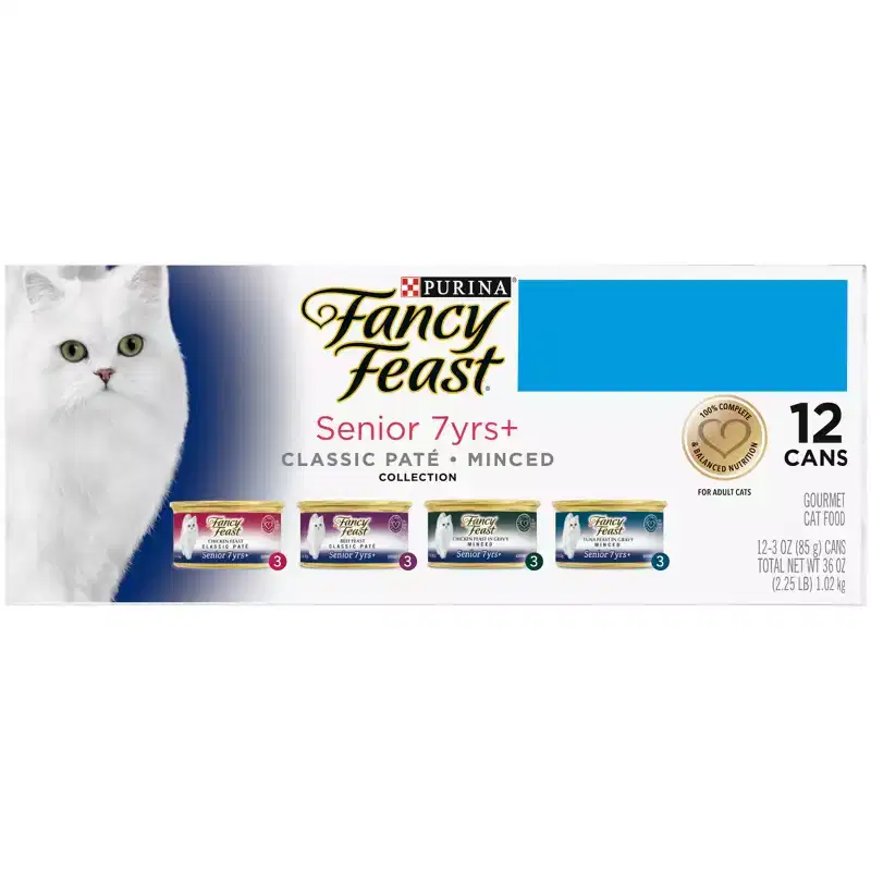 Fancy Feast High Protein Beef, Chicken and Tuna Flavor Variety Pack Wet Cat Food - 12.3oz