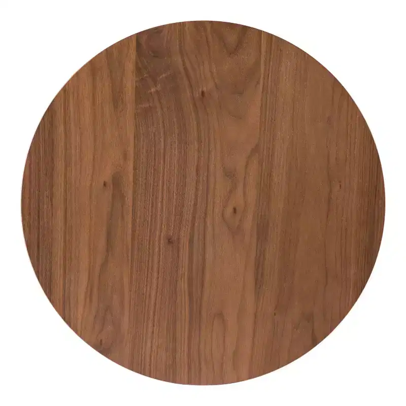 HOMES: Inside + Out Creekside 23" Round Mid-Century Modern Accent Side Table Walnut