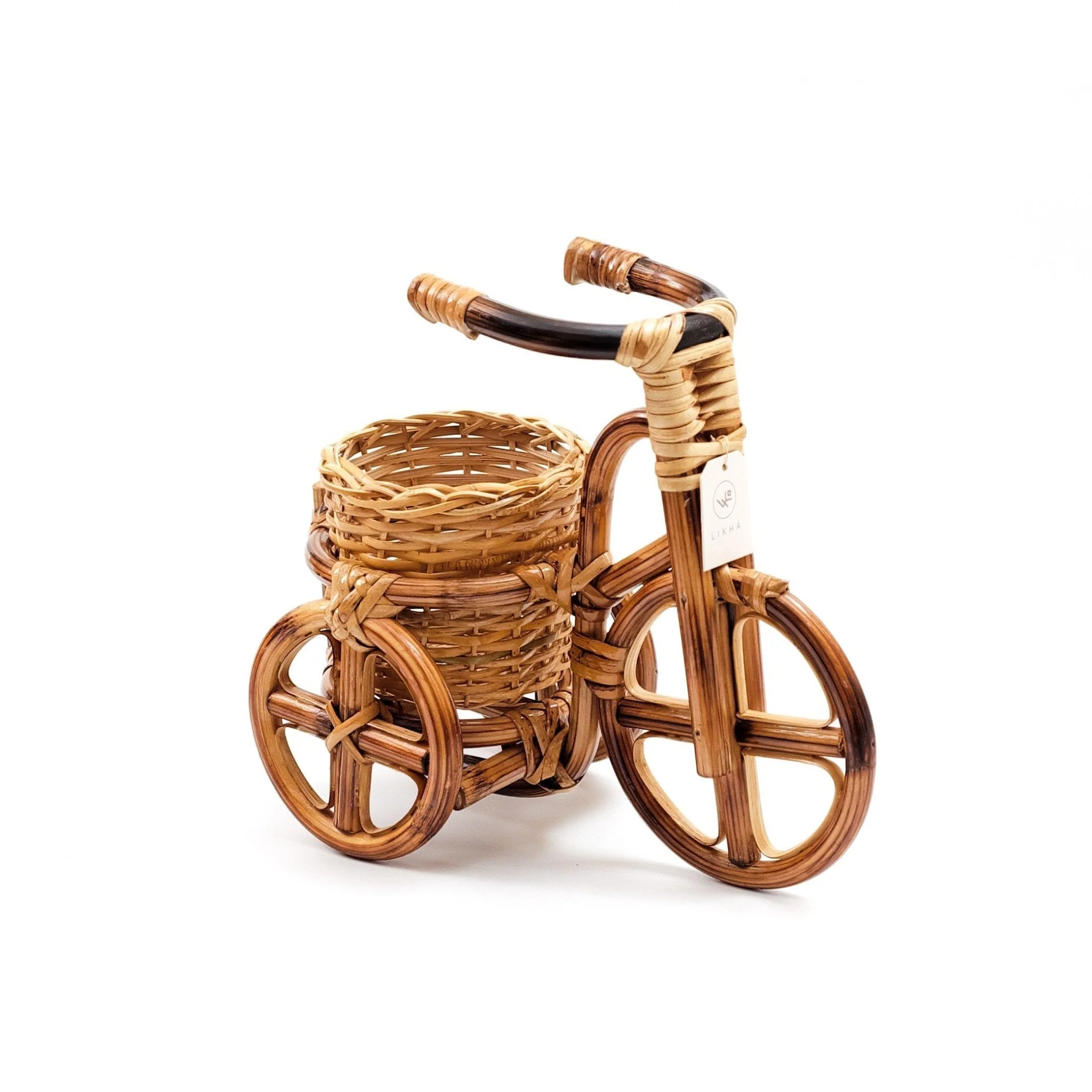 Bicycle Rattan Planter, large - Handmade Planters