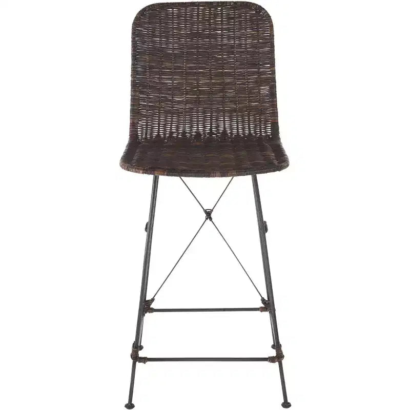 Weaved Rattan Counter Stool Set of 2