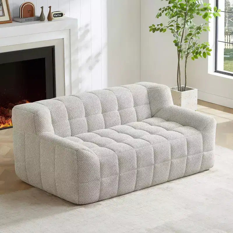 Whisen Lychee Velvet Floor Compression Sofa & Sofa Chair