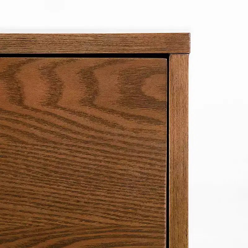 HOMES: Inside + Out Riverstone Mid-Century Modern 2 Drawer Nightstand Walnut