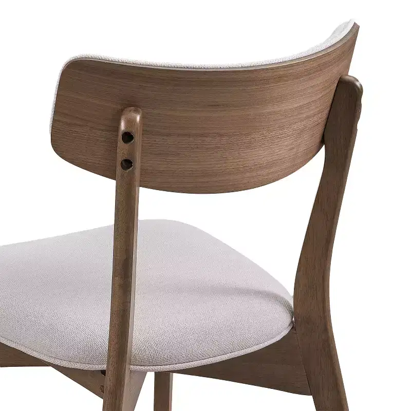 GDFStudio Willis Rubberwood Upholstered Dining Chairs (Set of 4)