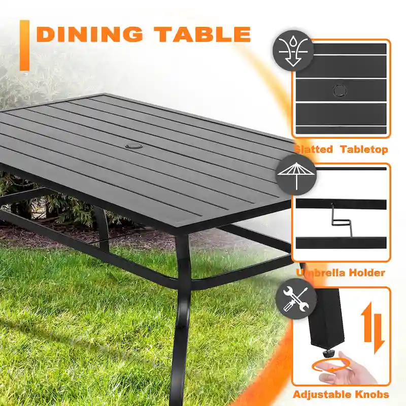 Nuu Garden 7PCS Swivel Dinging Set With Free Cusions