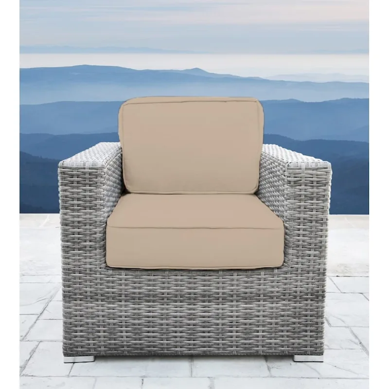 Wicker/Rattan 11 piece sectional Seating Group with Sunbrella Cushions