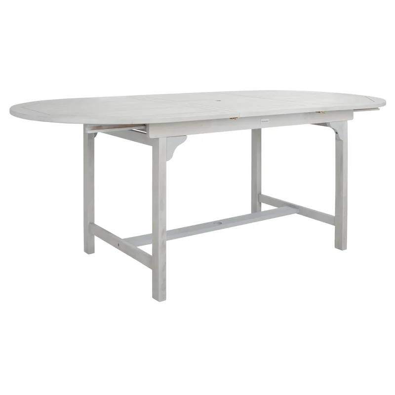 SAFAVIEH Linda 6-Chair 1-Table Extendable Patio Dining Set - 35Wx79Dx30H