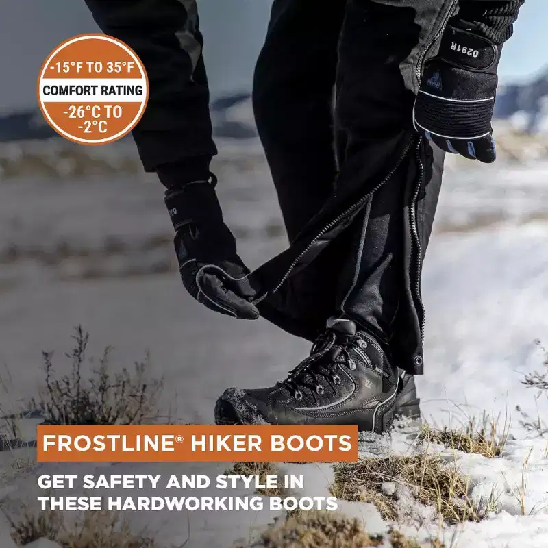 RefrigiWear Frostline Hiker Boot - Waterproof, Anti-Slip, and Insulated for Extreme Cold