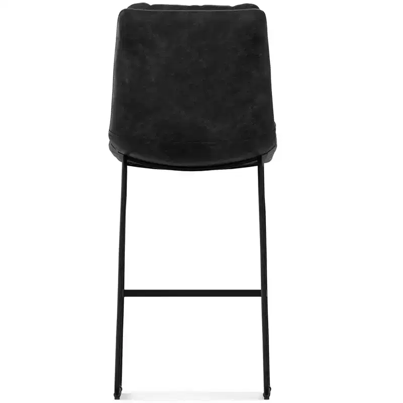 Thalia Mid Century Modern Bar Stool (Set of 2) in Vegan Faux Leather