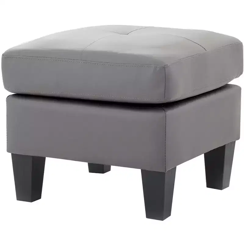 Passion Furniture Newbury Faux Leather Upholstered Ottoman
