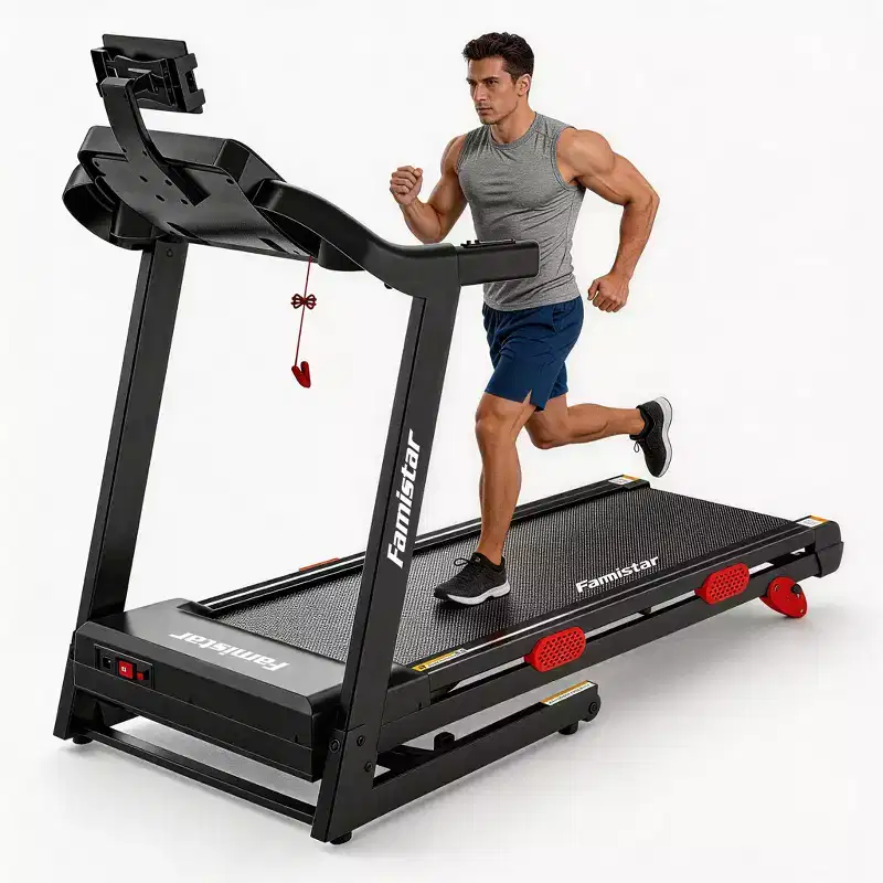 Home Treadmill with Quiet Motor, 0.69 MPH Speed, Incline, 350 lb Capacity, LED Display & Bluetooth
