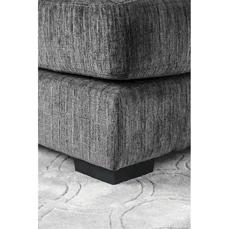 L-Shaped Chenille Sectional Sofa - Gray