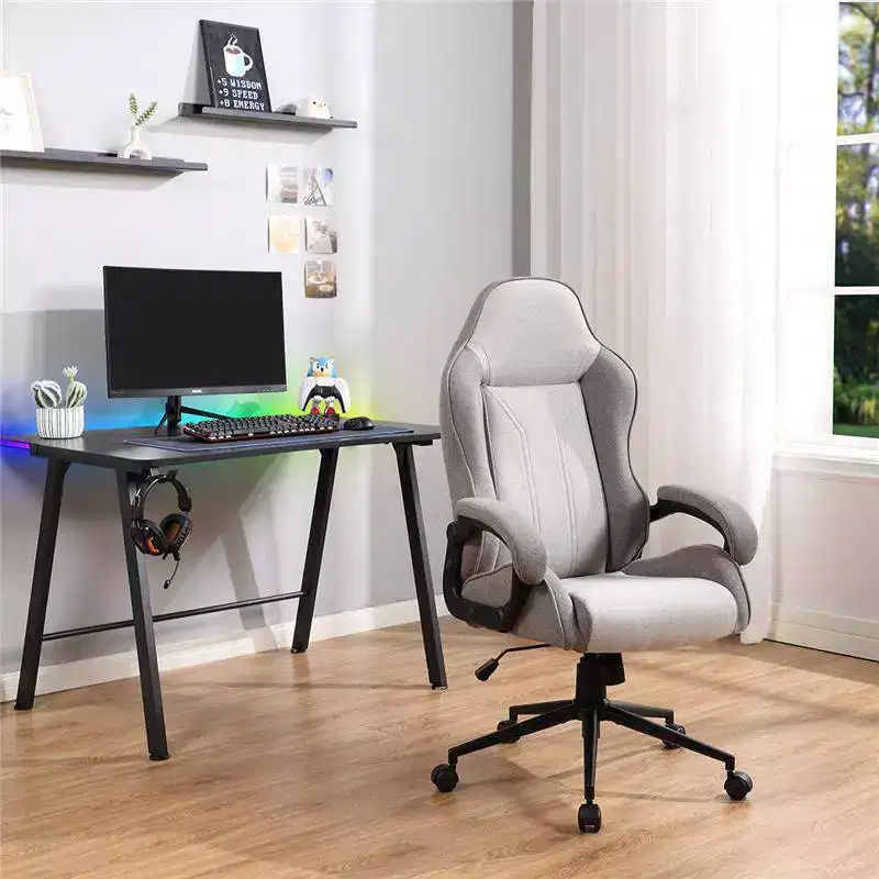 Gaming Desk with LED Lights and Headphone Holder - Room Essentials