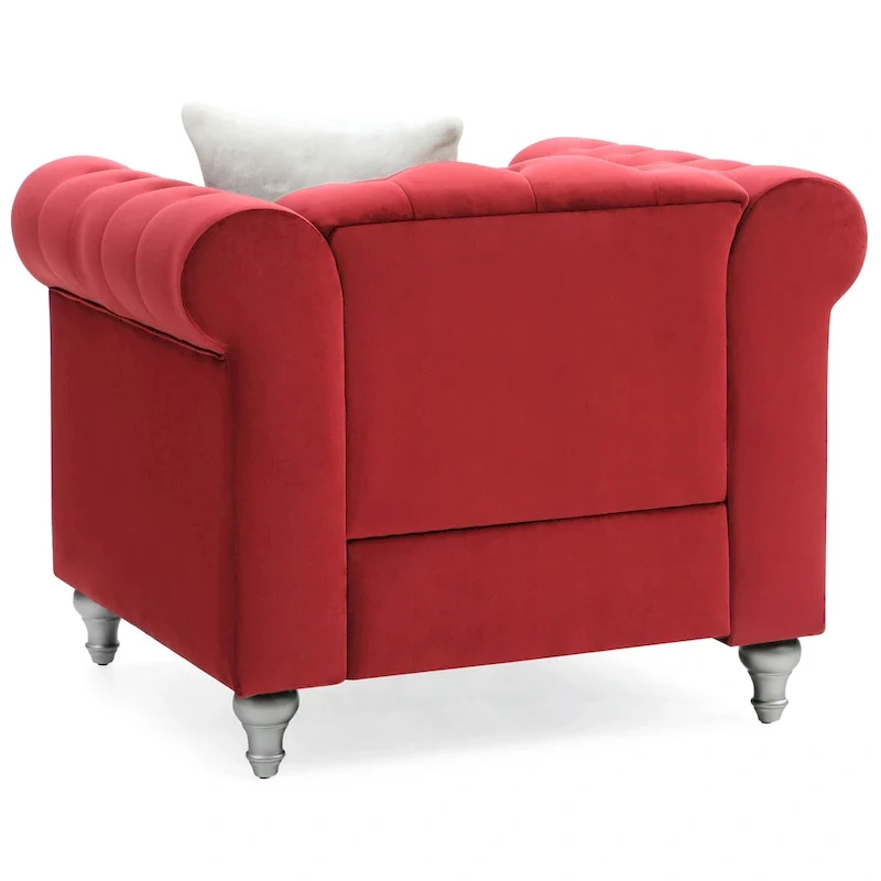 Velvet Crystal Accent Chair