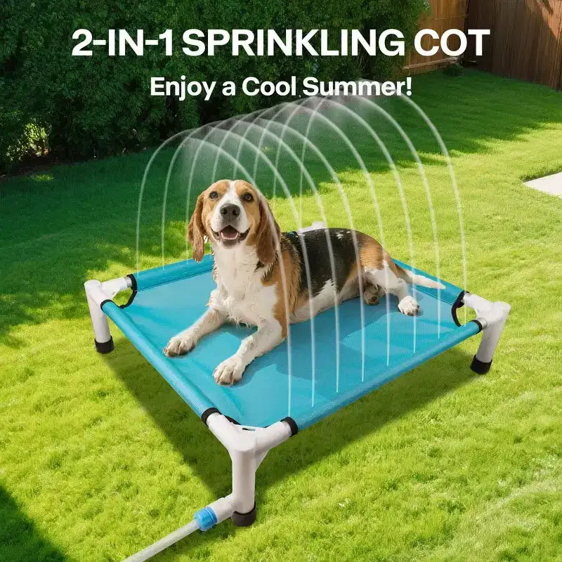 Allforpaws Elevated Dog Bed, Sprinkler Pet Dog Cot for Summer