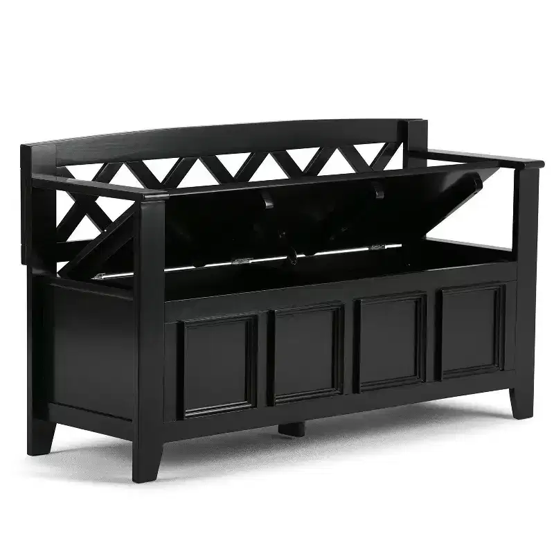 Halifax 48 inch Wide Solid Wood Transitional Entryway Bench