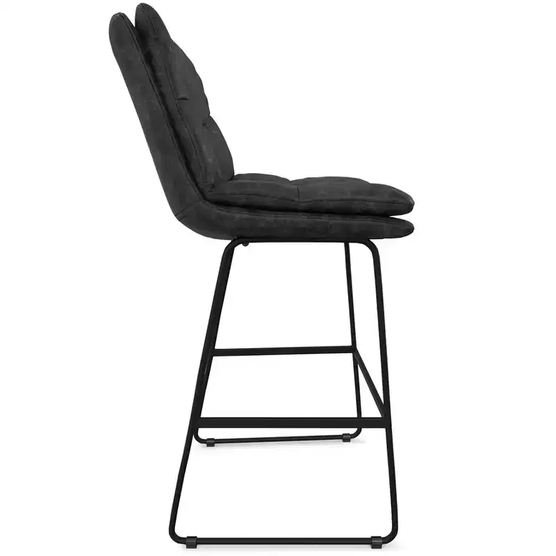 Thalia Mid Century Modern Bar Stool (Set of 2) in Vegan Faux Leather