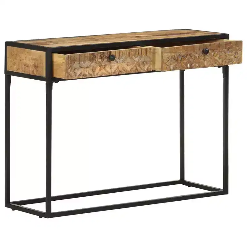 Solid Mango Wood Console Table – 39.4