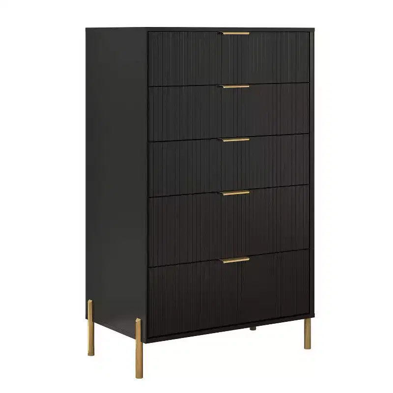 Festivo 4pc Modern Elegance Bedremm Chest and 6 Drawer Dresser and 2 Drawer Nightstands Set