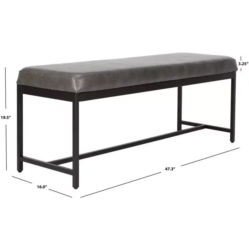 Chase Faux Leather Bench - BCH6204 - Safavieh