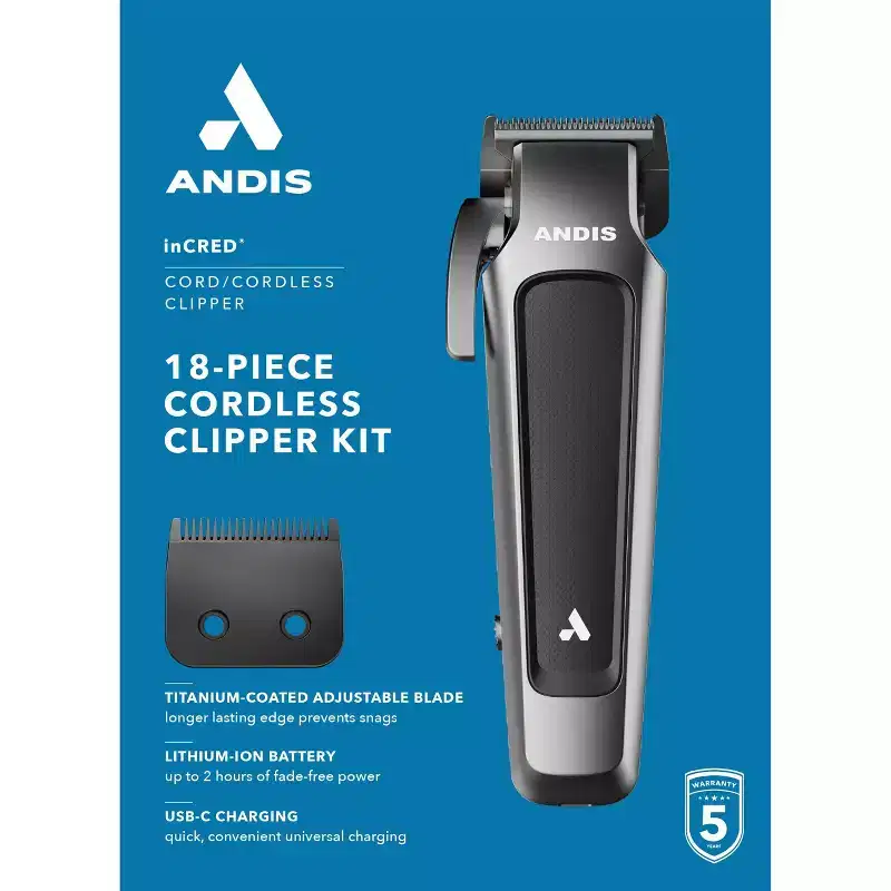 Andis inCred Lithium Cordless Clipper Kit