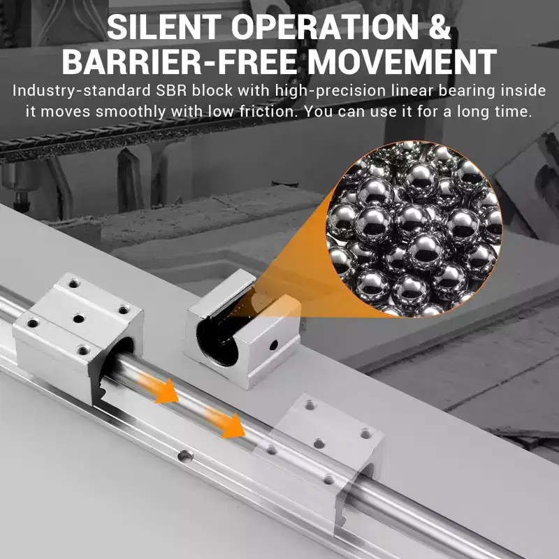 2PCS Linear Rail Slide, Linear Motion Slide Rail Set for DIY CNC Routers, Automated Machines and Equipment Projects