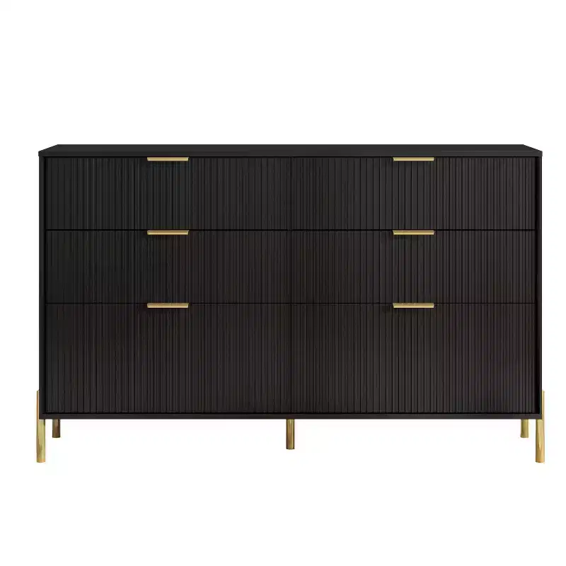 Festivo 4pc Modern Elegance Bedremm Chest and 6 Drawer Dresser and 2 Drawer Nightstands Set