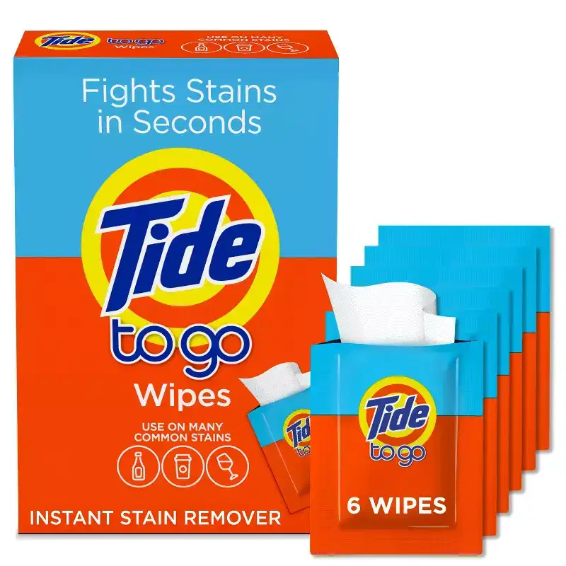 Tide Stain Remover Wipes - 6ct: Aluminum-Free, Dye-Free, Paraben-Free, Phosphate-Free, Floral, Citrus