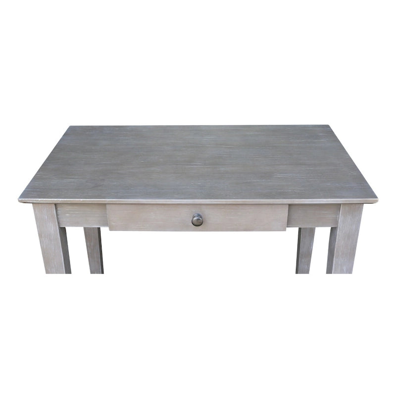 Wooden Writing Desk with Butcher Block Surface