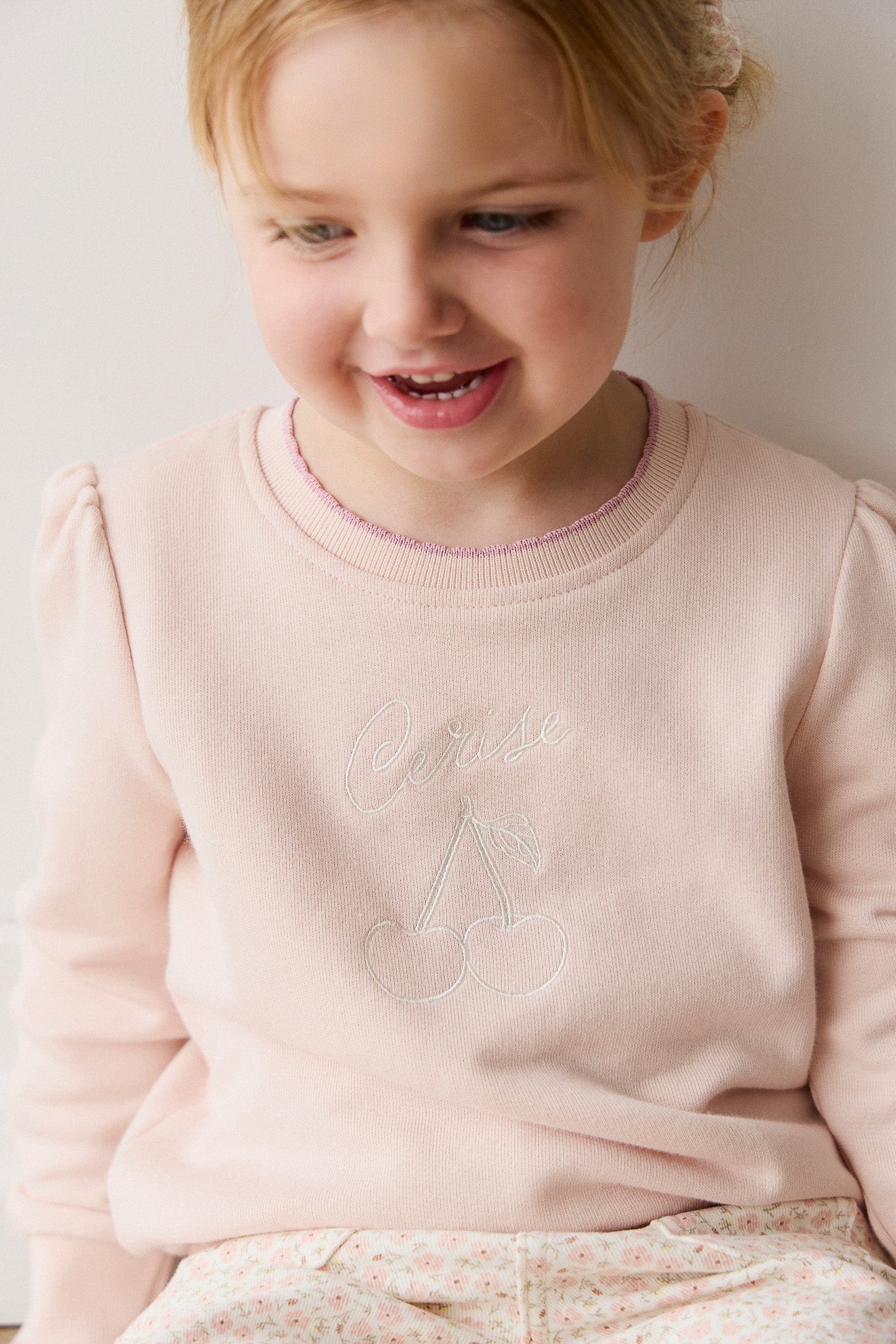 Casual Morganite Cerise Solid Organic Cotton-Elastane Sweatshirt with Soft Breathable Comfort for Girls Everyday (6M�C10Y)