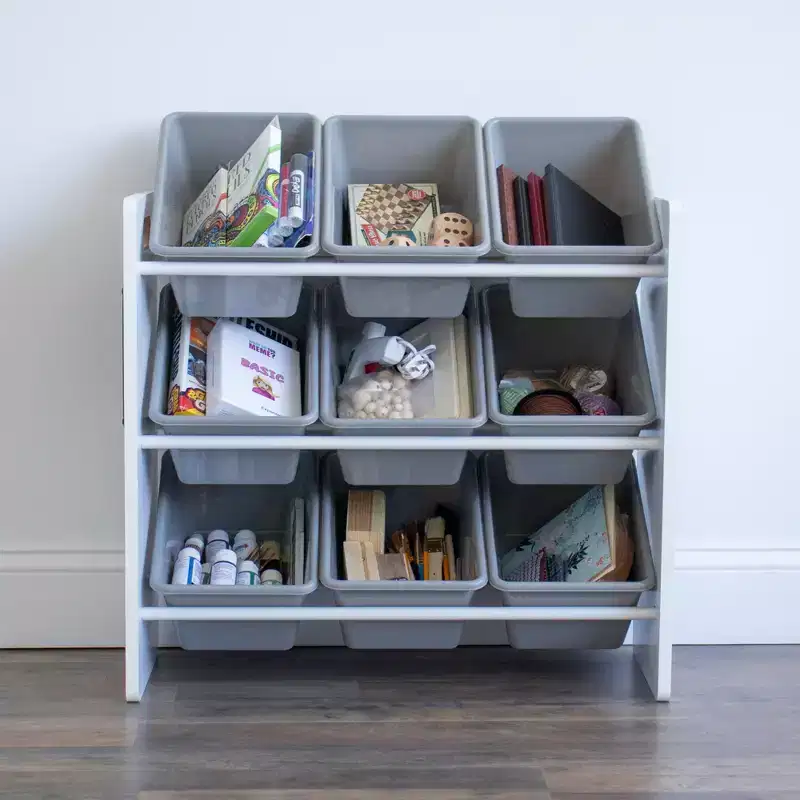 Kids' Toy Storage Organizer with 9 Storage Bins
