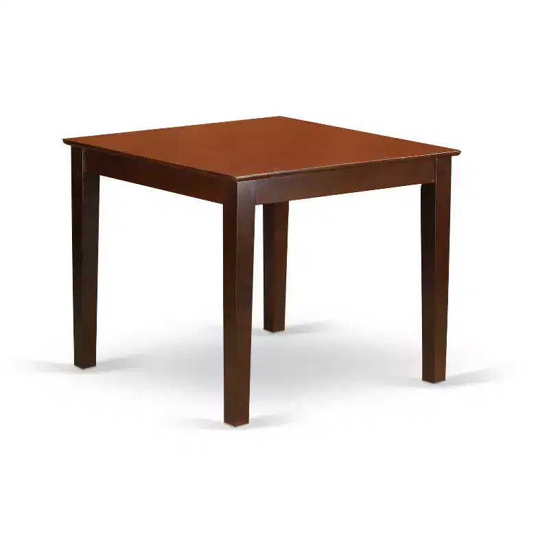 HomeStock Belmont Small Kitchen Table Set -Square Table And Kitchen Dining Chairs, Mahogany