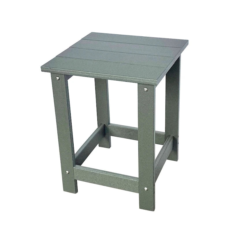 Mason Poly Resin Eco-Friendly All-Weather Square Patio Side Table
