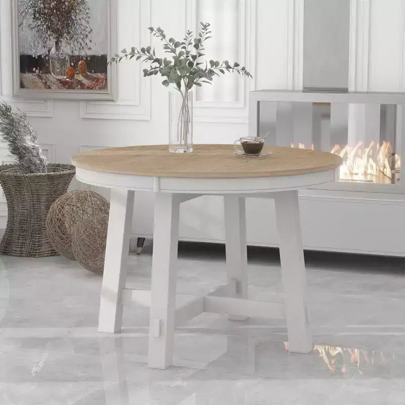 Farmhouse Dining Table with 4-Leg X-Shaped Base and 16