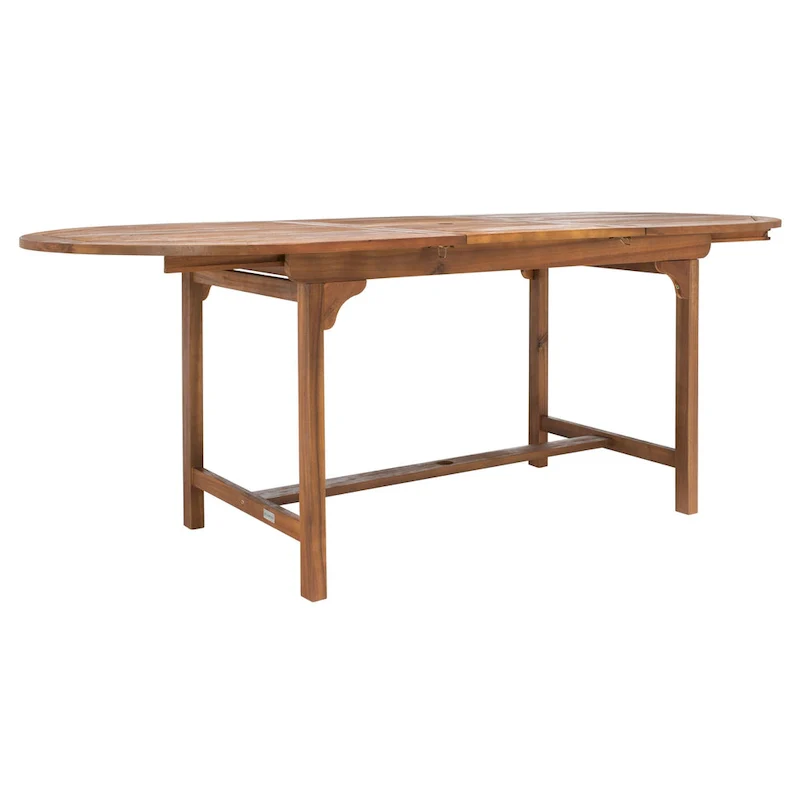 SAFAVIEH Linda 6-Chair 1-Table Extendable Patio Dining Set - 35Wx79Dx30H