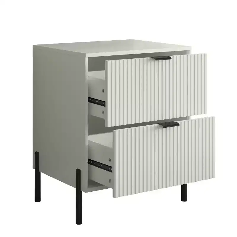 Festivo 4pc Modern Elegance Bedremm Chest and 6 Drawer Dresser and 2 Drawer Nightstands Set