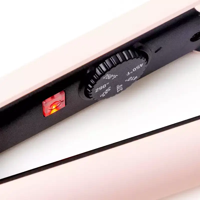 L'ange Hair Le Ceramique Flat Iron - Blush - 1": 5 Heat Settings, All Hair Types, Heats to 450°F