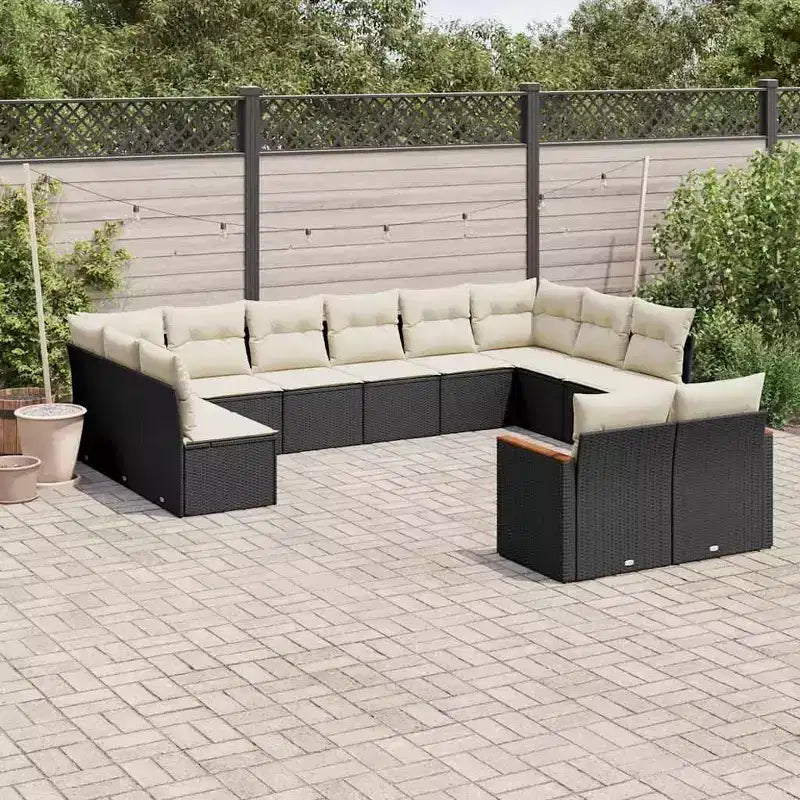 vidaXL Garden Sofa Set Poly Rattan Large Modular Garden Sofa Set